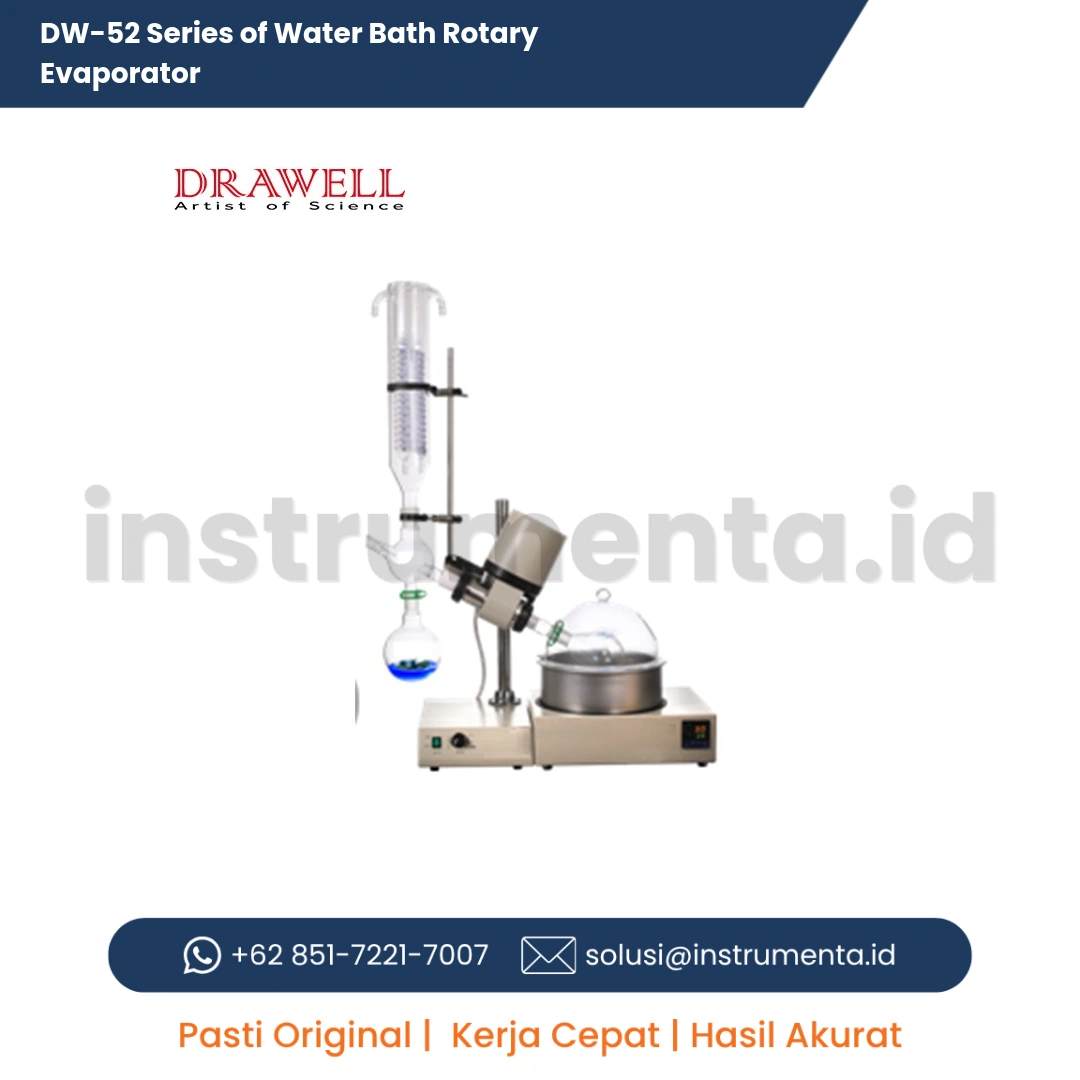 Jual Rotary Evaporator Water Bath Drawell DW-52 Series Distributor Resmi Alat Distilasi Laboratorium Ready Stock